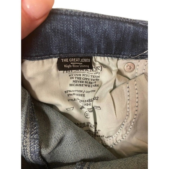 BlankNYC The Great Jones High Rise Skinny Jeans Women's Size 27 NWT Blue - Picture 10 of 10